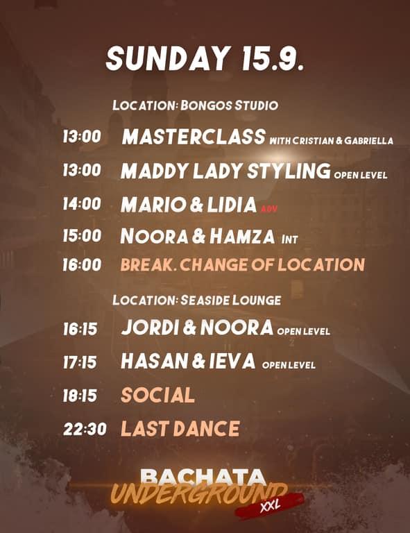 sunday schedule